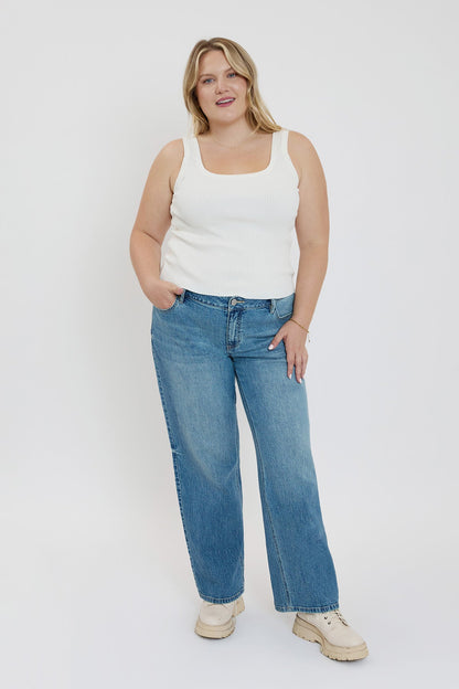 Women's plus Luxe Wide Leg Jeans view 12 - Women'S Plus Jeans On Sale (bottom)