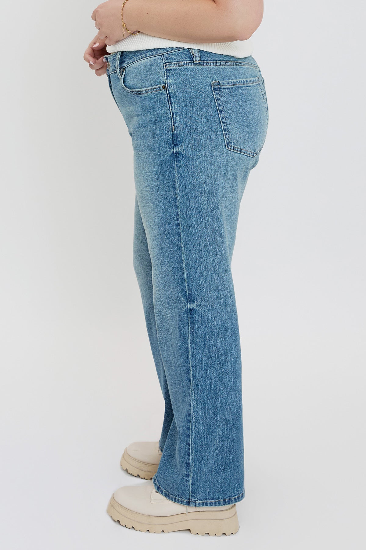 Women's plus Luxe Wide Leg Jeans view 14 - Women'S Plus Jeans On Sale (bottom)