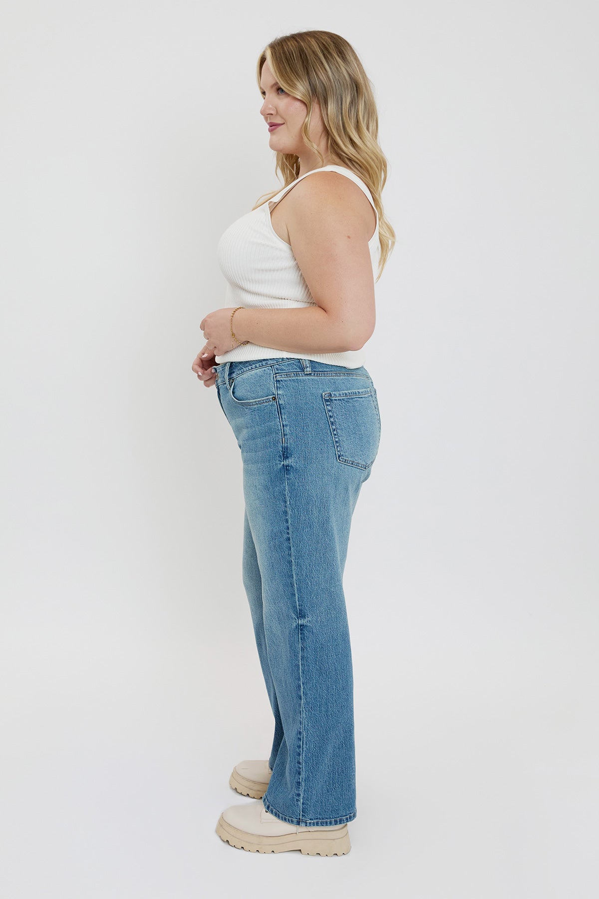 Women's plus Luxe Wide Leg Jeans view 16 - Women'S Plus Jeans On Sale (bottom)