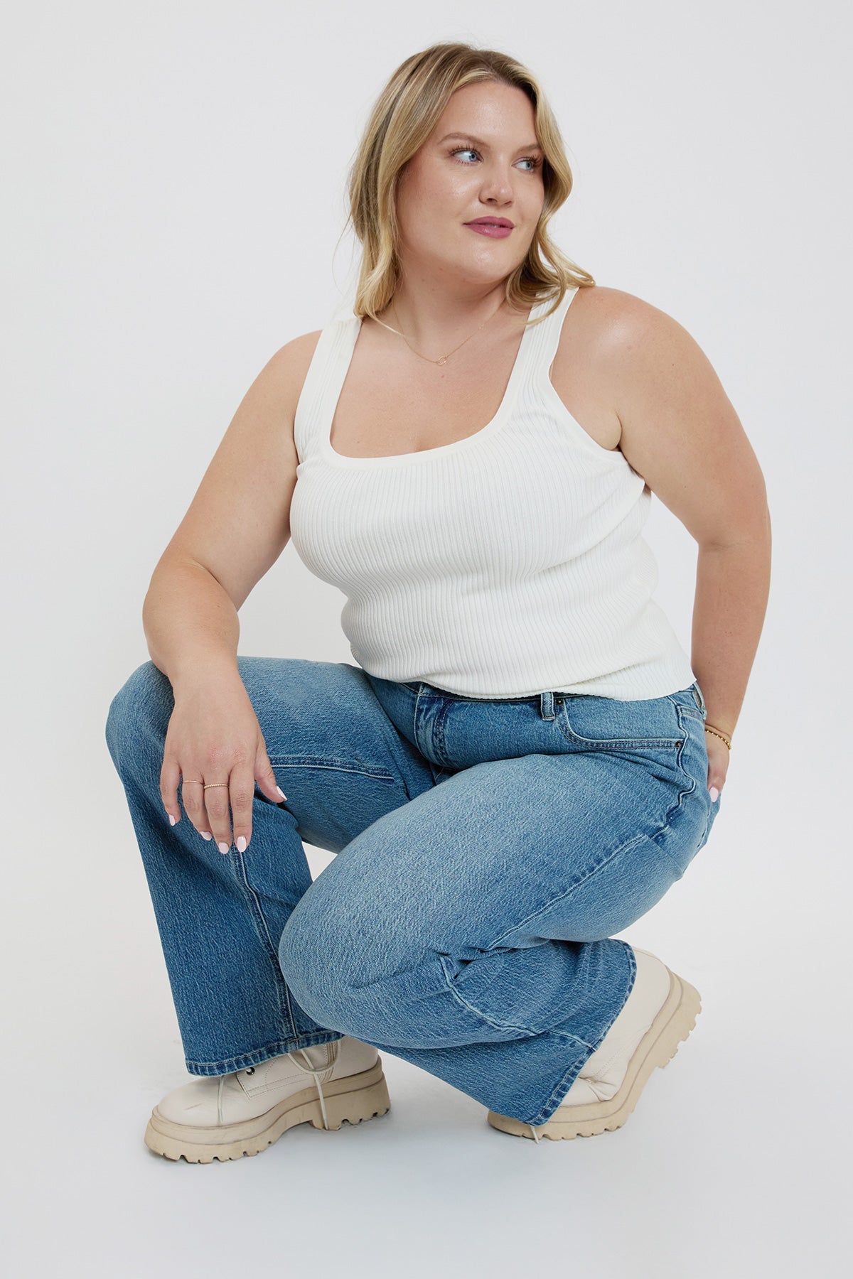 Women's plus Luxe Wide Leg Jeans view 18 - Women'S Plus Jeans On Sale (bottom)