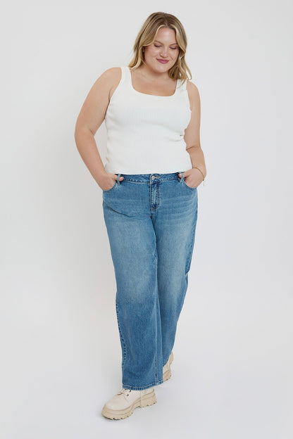 Women's plus Luxe Wide Leg Jeans view 20 - Women'S Plus Jeans On Sale (bottom)