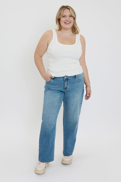 Women's plus Luxe Wide Leg Jeans view 21 - Women'S Plus Jeans On Sale (bottom)