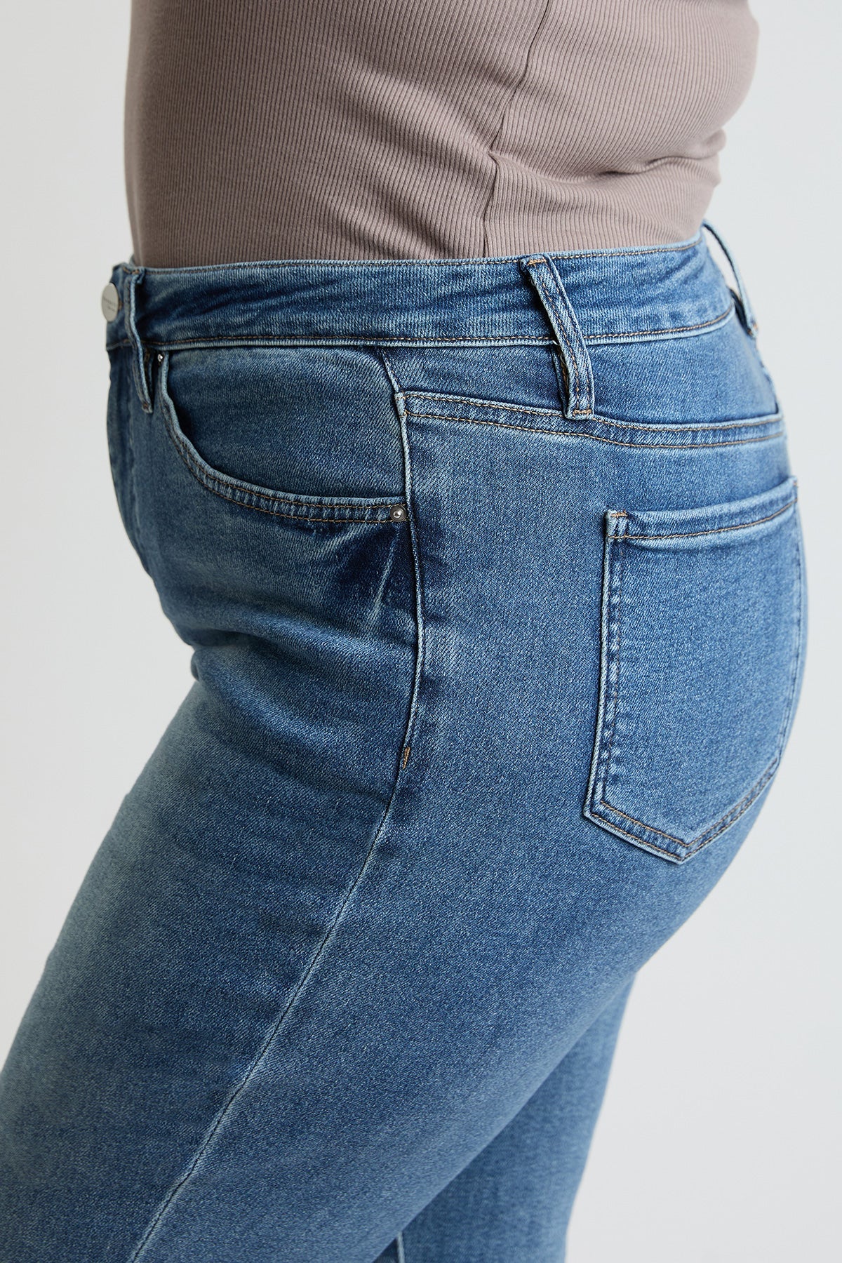 Women's plus Premium Stretch Cuff Essential Capri view 10 - Comfort Stretch - Womens Plus Capris (bottom)