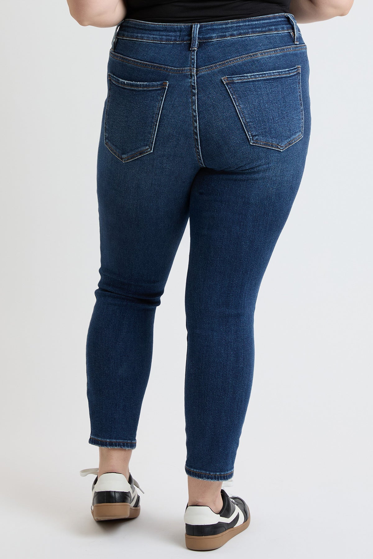 Women's plus Premium Stretch Skinny Jean in T Tinted Blue view 5 - Comfort Stretch - Womens Plus Jeans (bottom)
