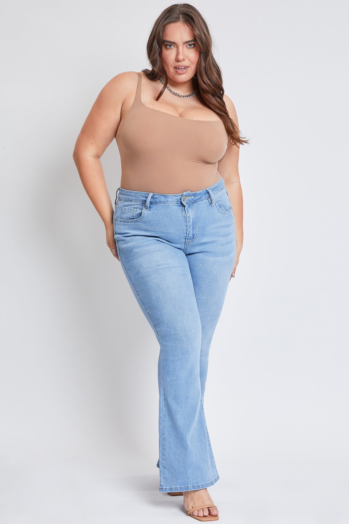 Women's plus Size Basic Flare Jeans view 5 - Curvy Fit - Women'S Plus Jeans On Sale (bottom)
