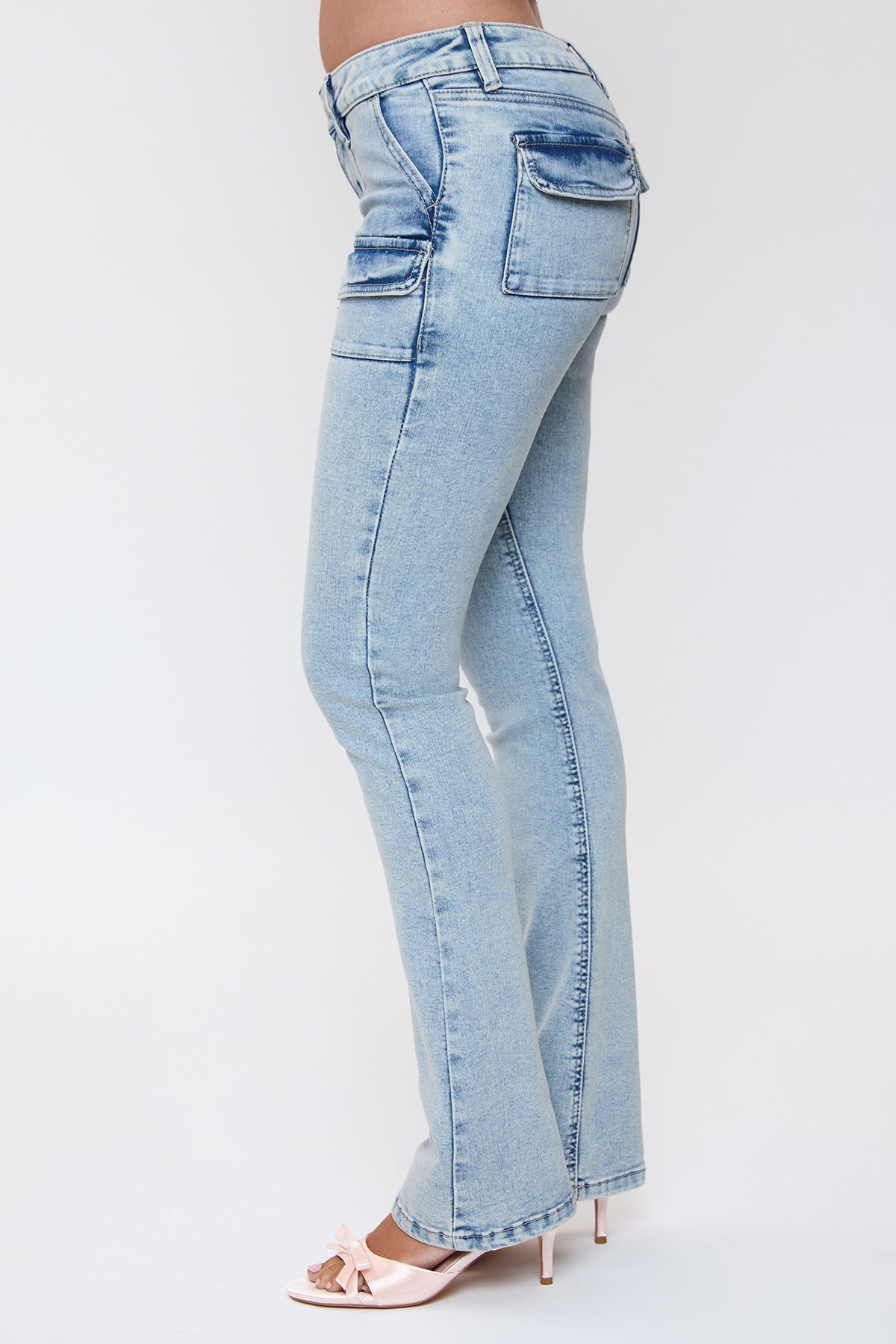 Women's Porkchop Pocket Bootcut Jeans in LT Tinted Light view 3 - Women'S Pork Chop Pocket Jeans (bottom)