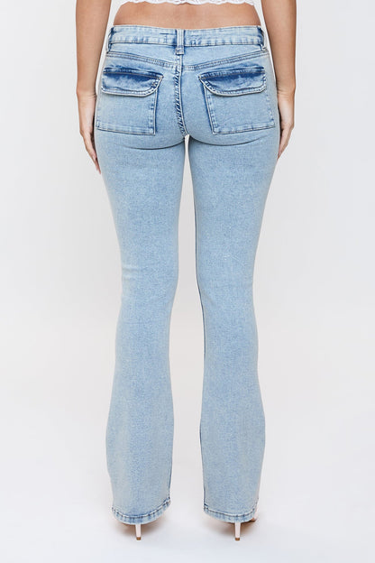 Women's Porkchop Pocket Bootcut Jeans in LT Tinted Light view 4 - Women'S Pork Chop Pocket Jeans (bottom)