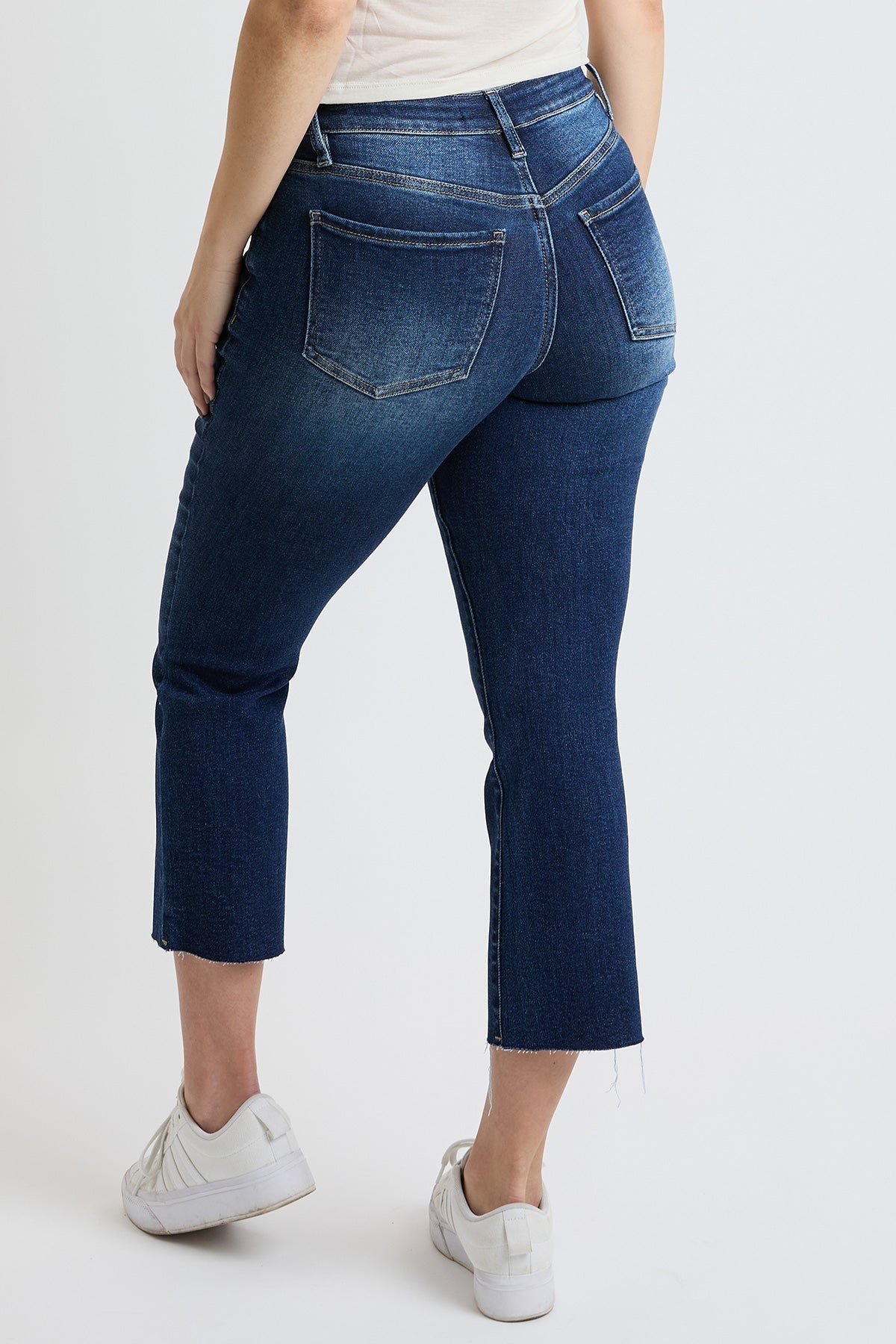 Women's Premium Stretch Cropped Kick Flare in S Midnight Sky Blue view 4 - Comfort Stretch (bottom)