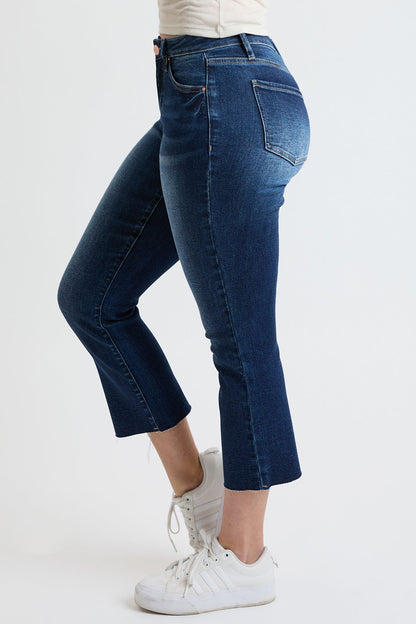 Women's Premium Stretch Cropped Kick Flare in S Midnight Sky Blue view 5 - Comfort Stretch (bottom)