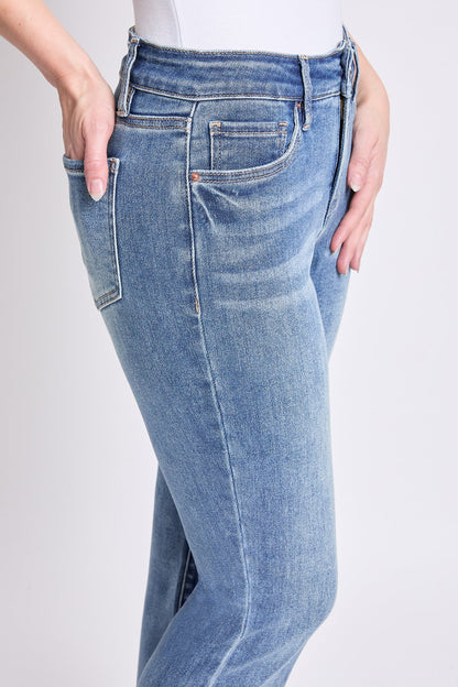 Women's Premium Stretch Cropped Kick Flare in T Tinted Blue view 8 - Comfort Stretch (bottom)