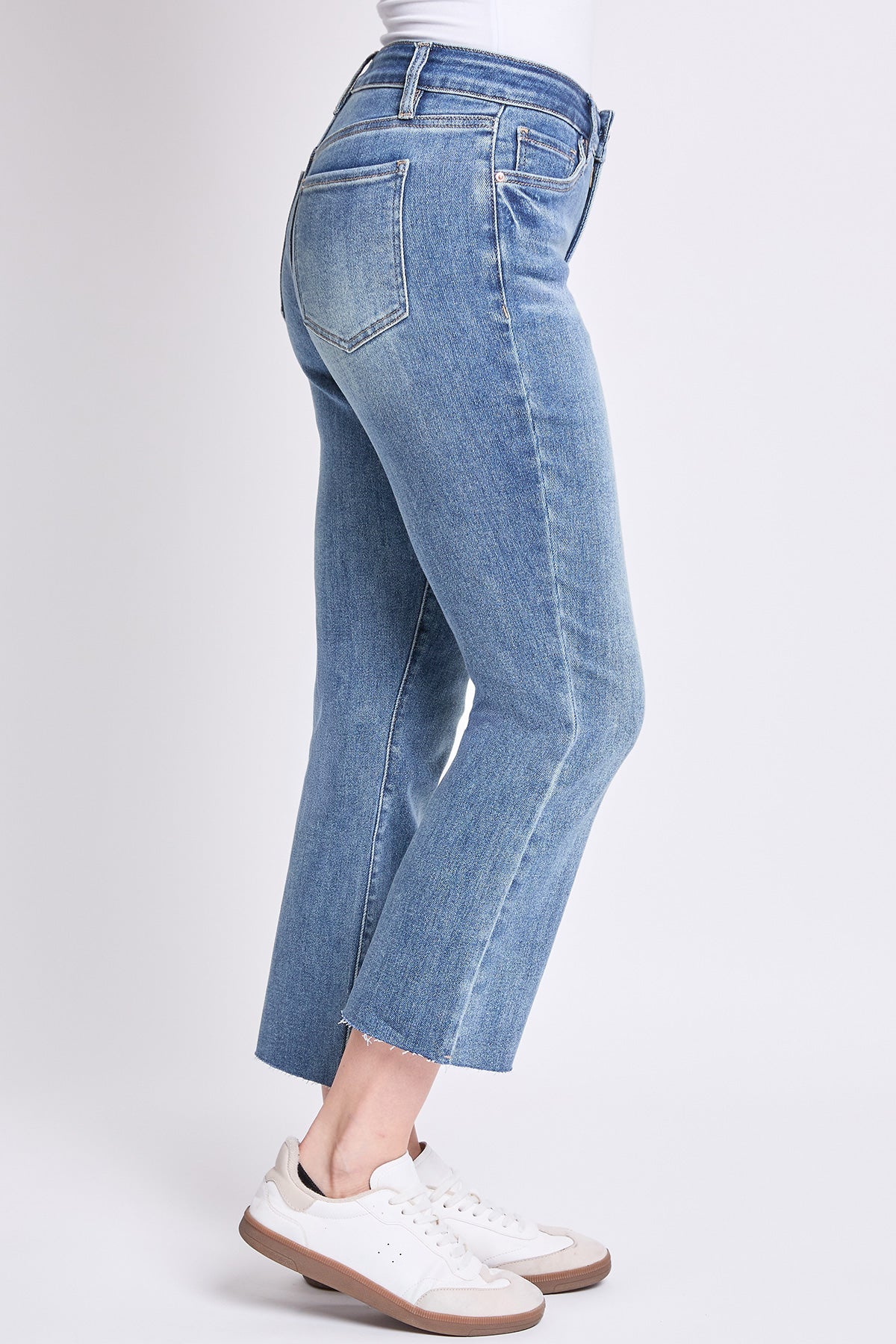 Women's Premium Stretch Cropped Kick Flare in T Tinted Blue view 9 - Comfort Stretch (bottom)