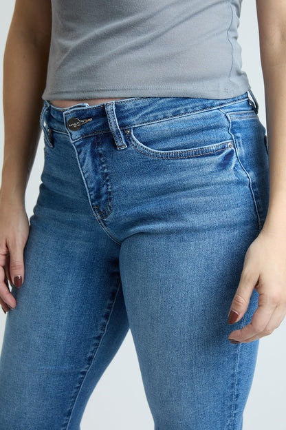 Women's Premium Stretch Essential Capri in M Medium Blue view 4 - Comfort Stretch (bottom)