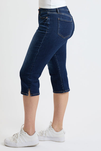 Women's Premium Stretch Essential Capri in S Midnight Sky Blue view 11 - Comfort Stretch (bottom)