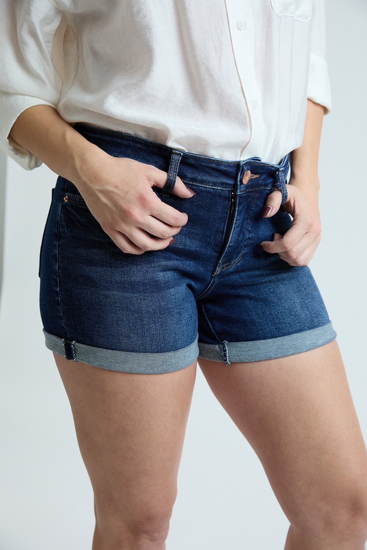 Women's Premium Stretch Fold-over Cuff Shorts view 13 - Comfort Stretch - Women Premium Shorts (bottom)