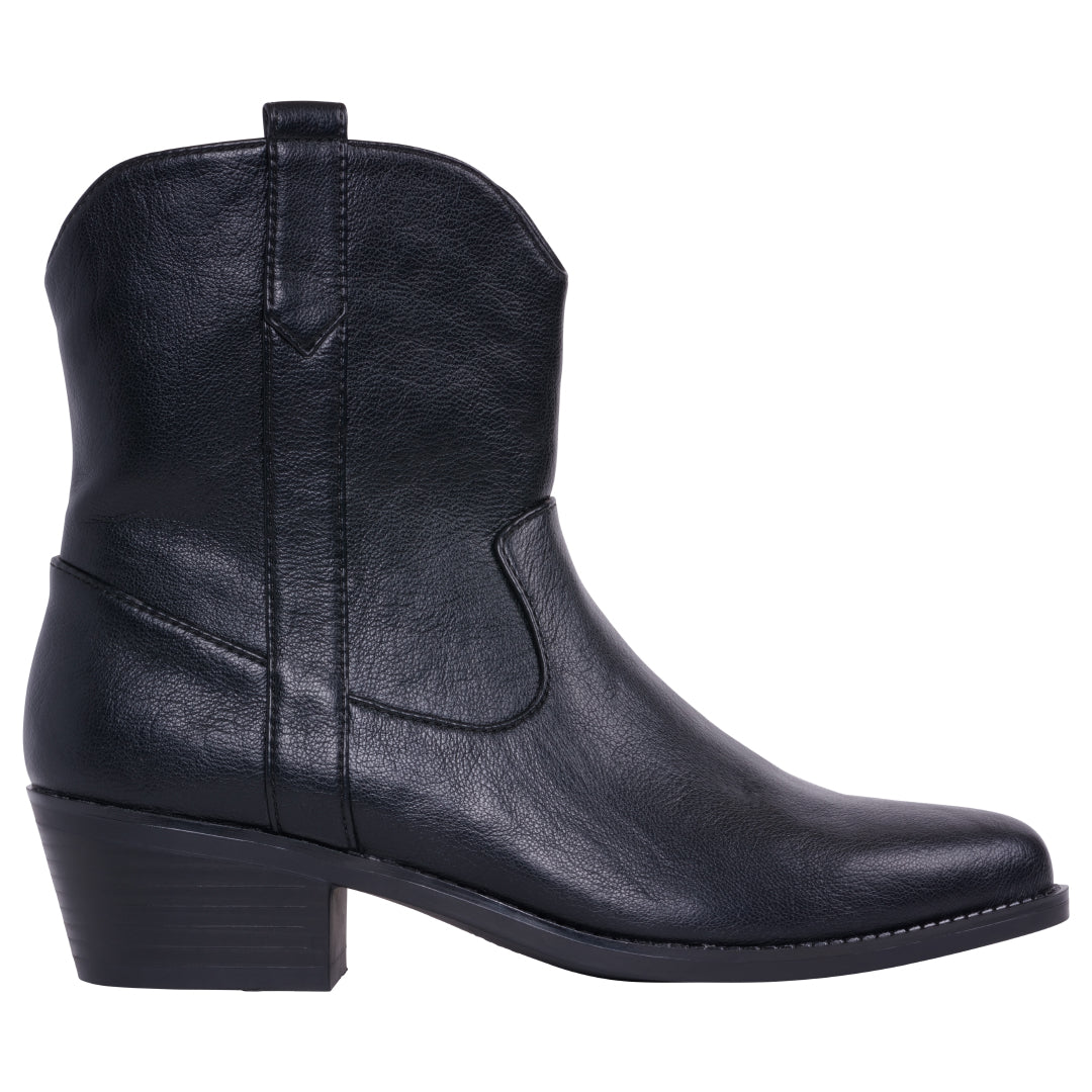 Women's Qakley Black Bootie Black view 2 (shoe) - black bootie, qakley black bootie - shop at us.meeeshop