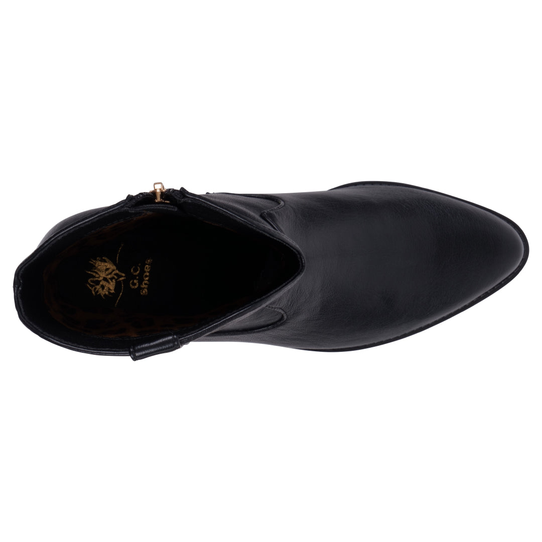 Women's Qakley Black Bootie Black view 3 (shoe) - black bootie, qakley black bootie - shop at us.meeeshop