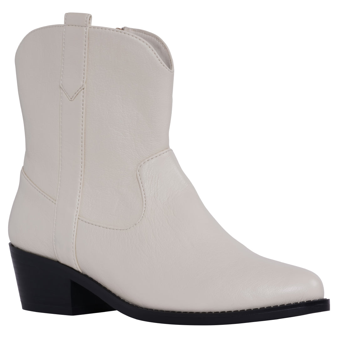 Women's Qakley Off White Bootie Off White (shoe) - white bootie, off white bootie - shop at us.meeeshop