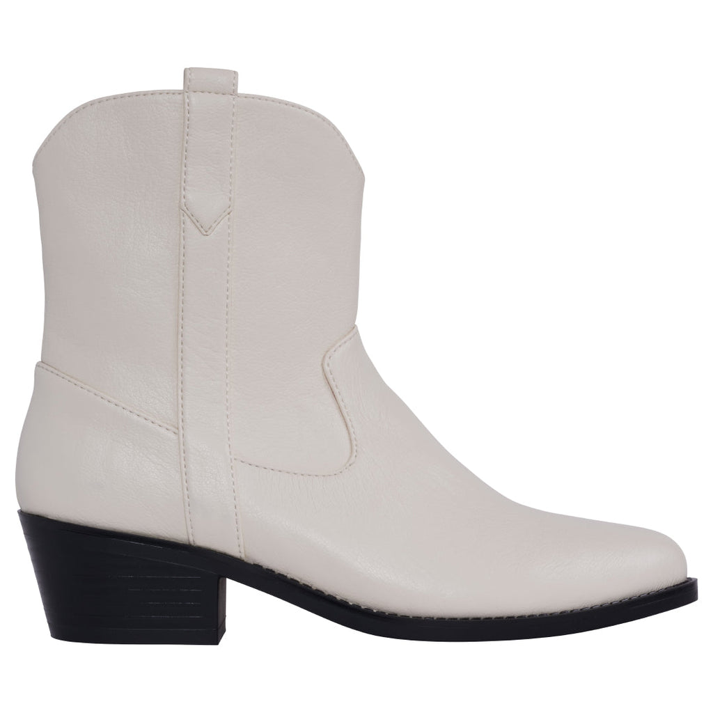 Women's Qakley Off White Bootie Off White view 2 (shoe) - white bootie, off white bootie - shop at us.meeeshop