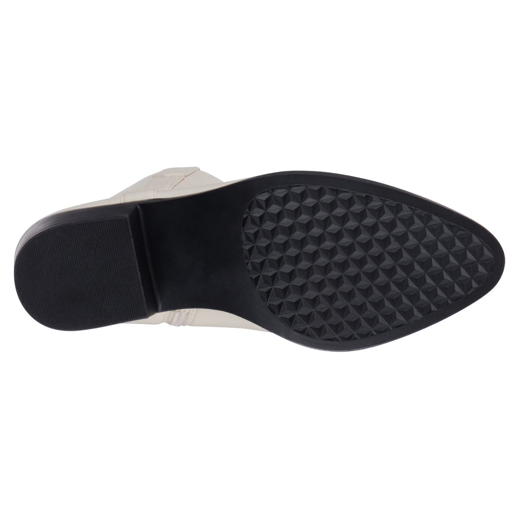 Women's Qakley Off White Bootie Off White view 5 (shoe) - white bootie, off white bootie - shop at us.meeeshop