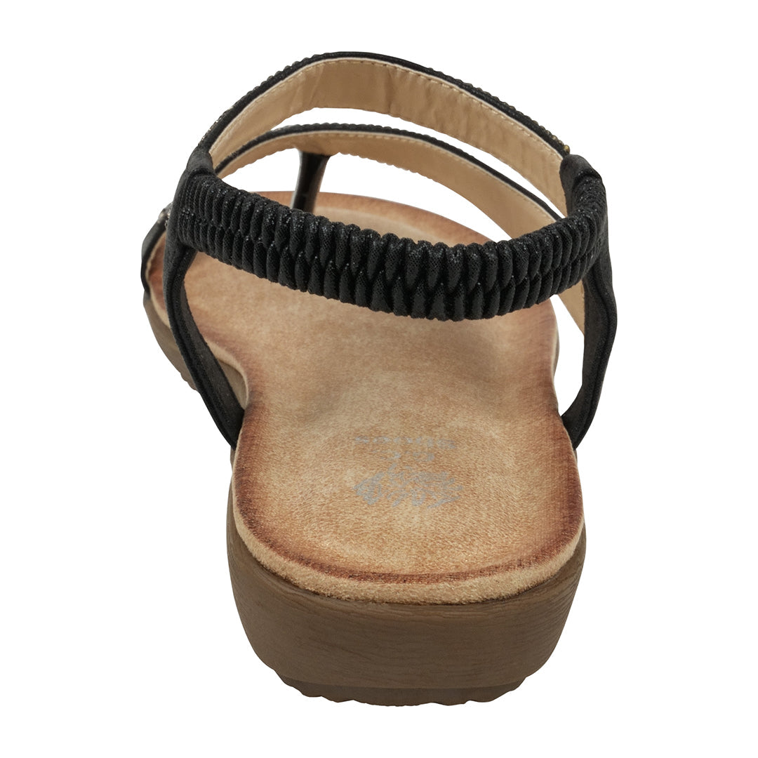 Women's Reille Black Jeweled Slingback Flat Sandals Black view 2 (bag) - women's sandals rei, women's r - shop at us.meeeshop
