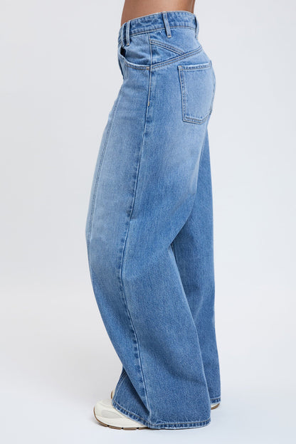 Women's Relaxed Extra Baggy Wide Leg Jeans in C Sky Blue view 11 - Relaxed Fit - Women'S Relaxed Jeans Petite (bottom)