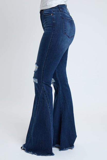 Women's Savannah Extreme Fit & Flare Jeans in S Midnight Sky Blue Rips view 4 - Savana Pants For Women (bottom)