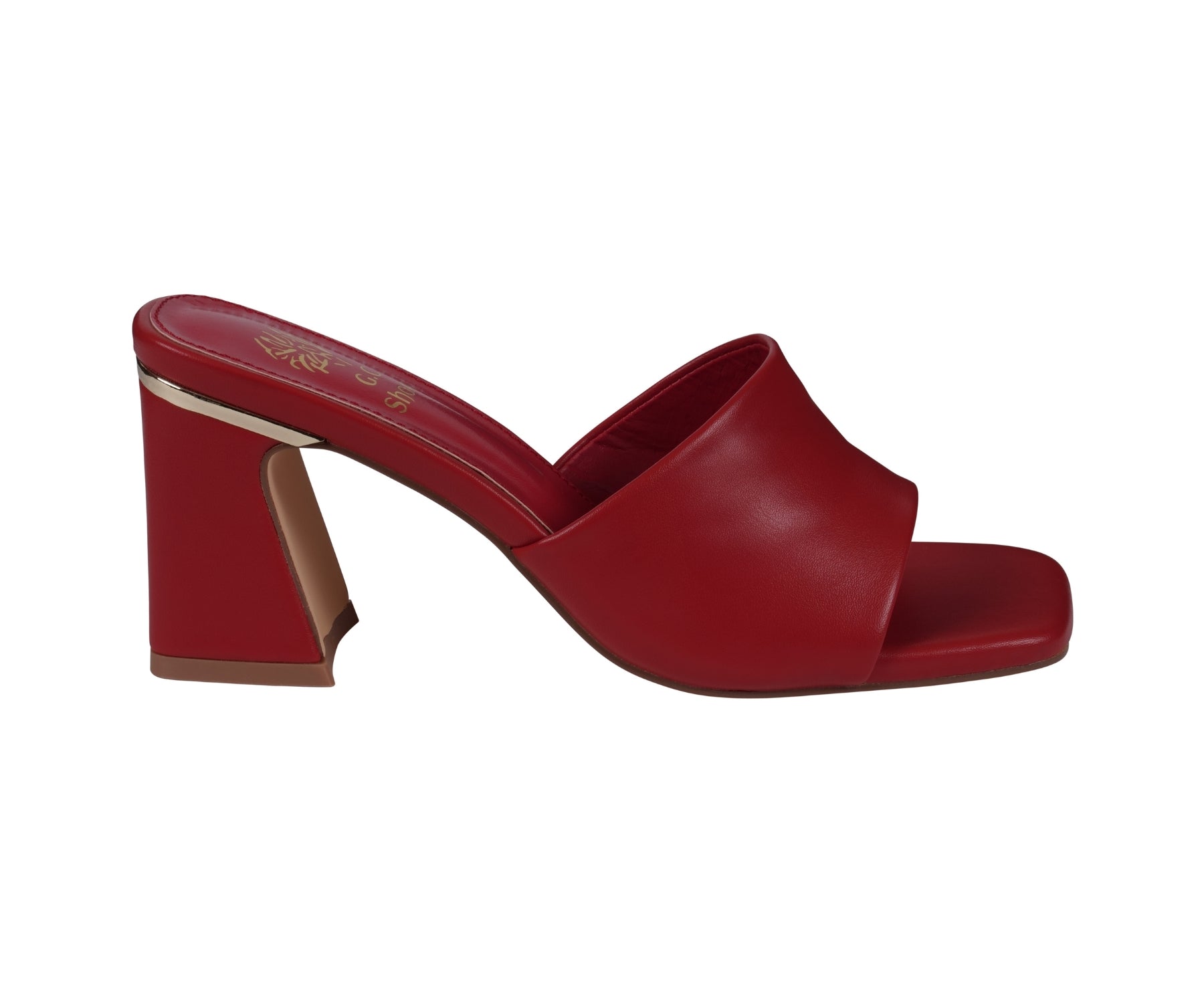 Women's Soho Red Square Toe Heeled Sandals Red view 2 (shoe) - women's soho sandals, women's soho shoes - shop at us.meeeshop