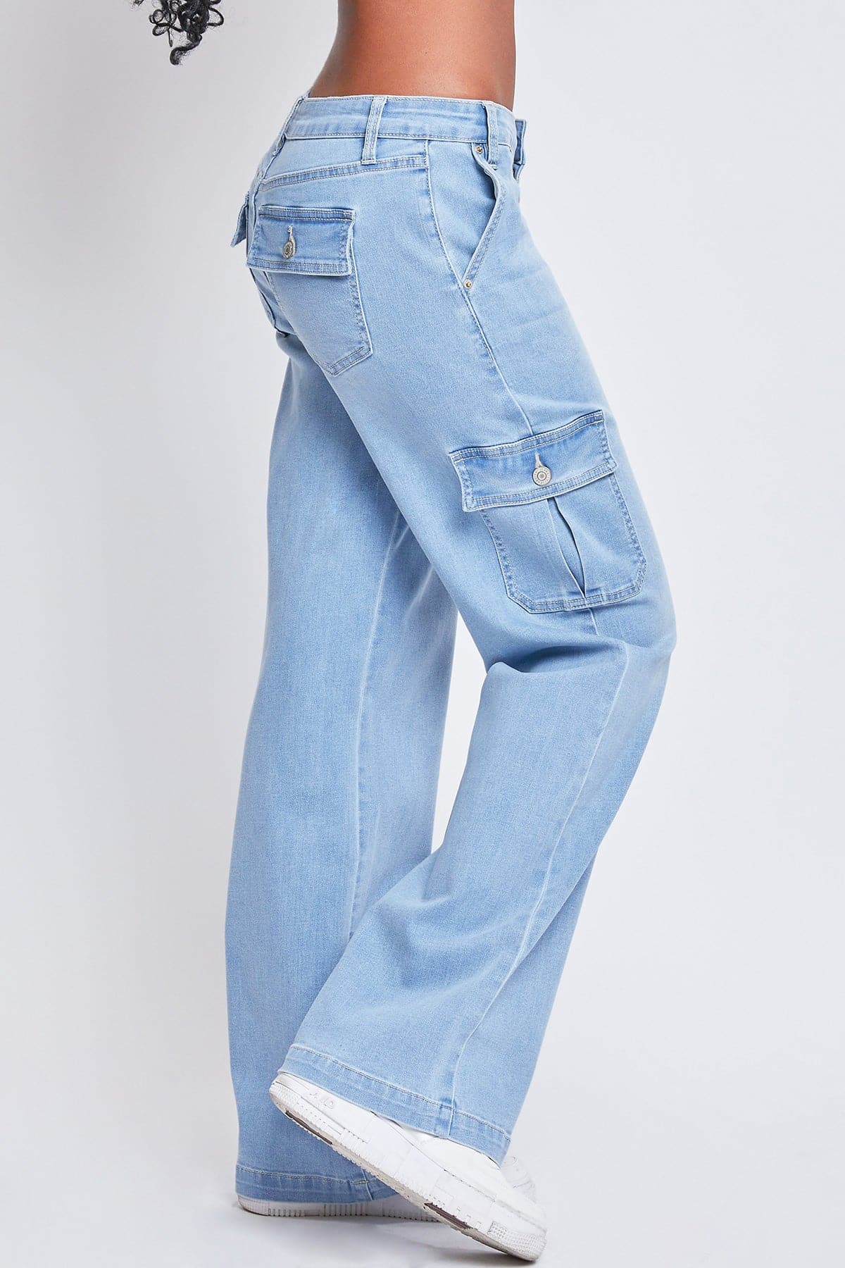 Women's Straight Cargo Skater Jeans in L Light Blue view 11 - Women'S Straight Jeans (bottom)