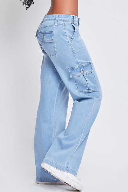 Women's Straight Cargo Skater Jeans in L Light Blue view 11 - Women'S Straight Jeans (bottom)