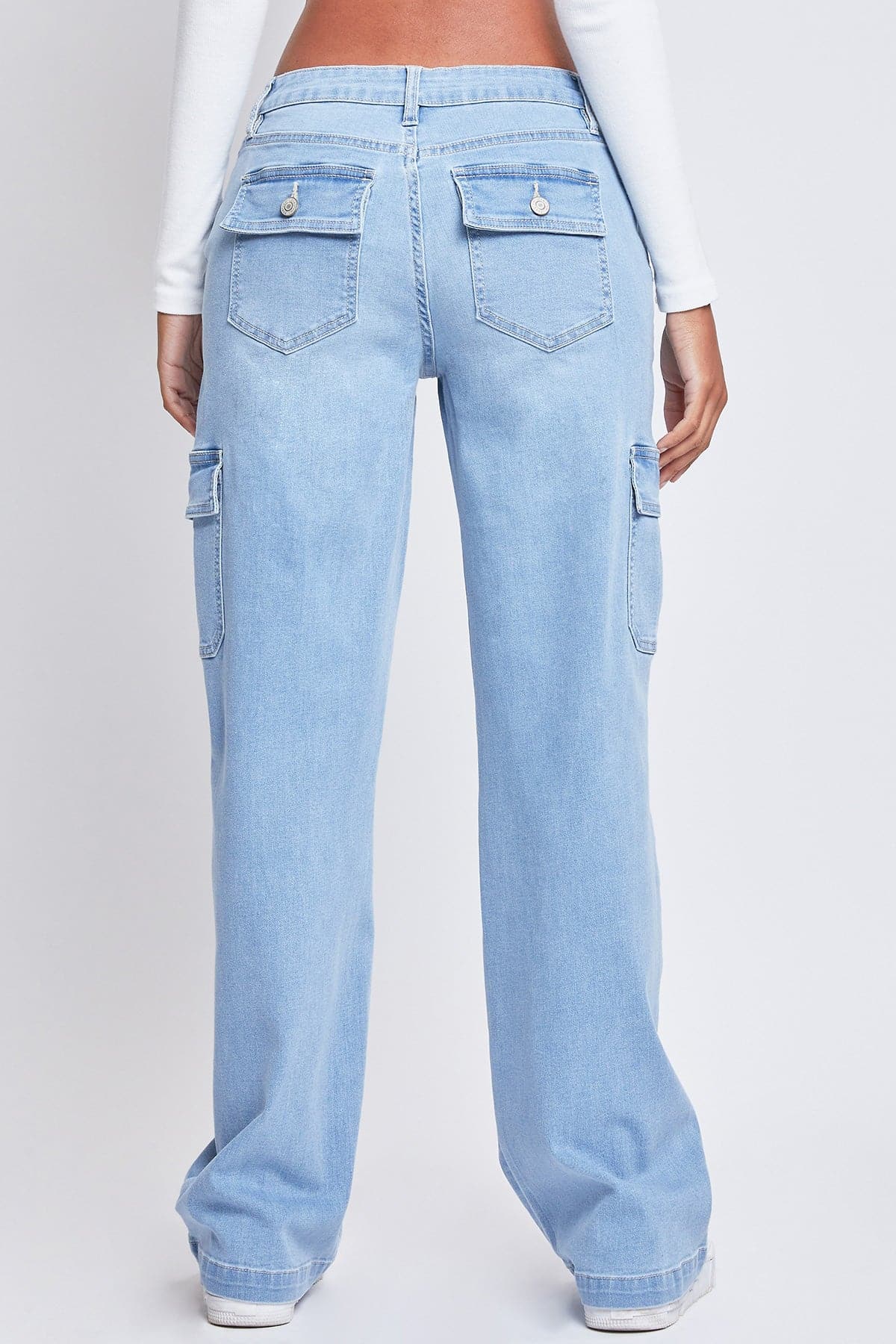 Women's Straight Cargo Skater Jeans in L Light Blue view 12 - Women'S Straight Jeans (bottom)