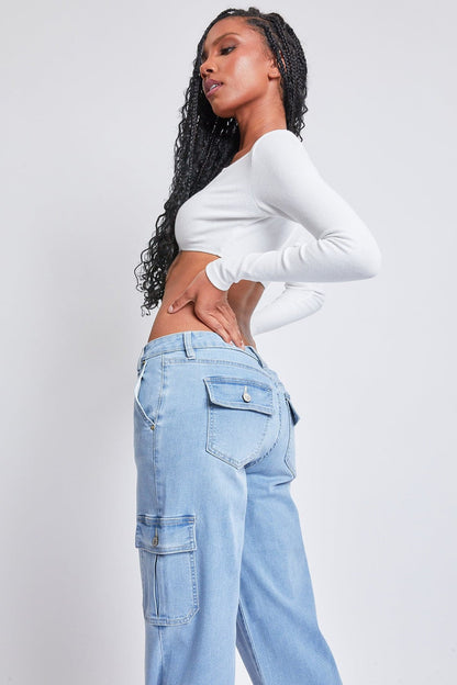 Women's Straight Cargo Skater Jeans in L Light Blue view 13 - Women'S Straight Jeans (bottom)