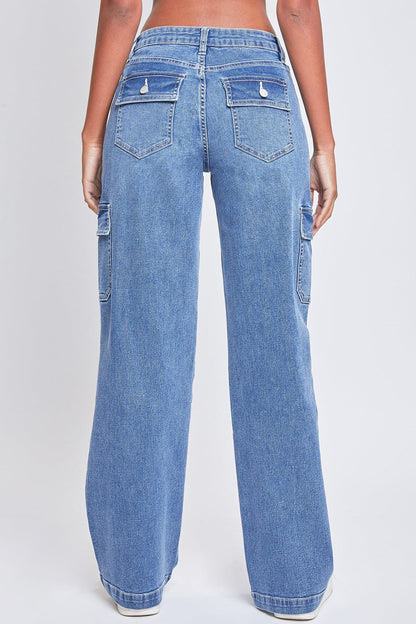 Women's Straight Cargo Skater Jeans in M Medium Blue view 26 - Women'S Straight Jeans (bottom)