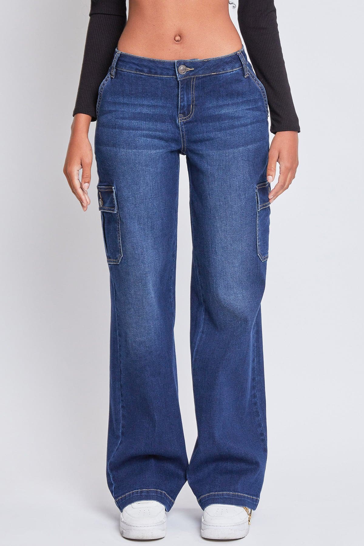 Women's Straight Cargo Skater Jeans in S Midnight Sky Blue view 4 - Women'S Straight Jeans (bottom)