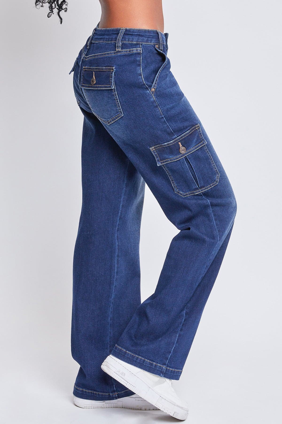 Women's Straight Cargo Skater Jeans in S Midnight Sky Blue view 5 - Women'S Straight Jeans (bottom)