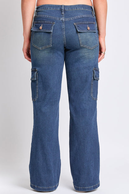 Women's Straight Cargo Skater Jeans in SBT Tinted Midnight Blue view 18 - Women'S Straight Jeans (bottom)