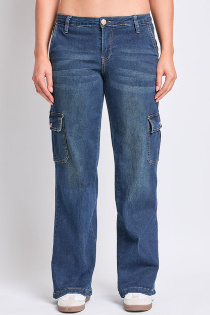 Women's Straight Cargo Skater Jeans in SBT Tinted Midnight Blue view 20 - Women'S Straight Jeans (bottom)