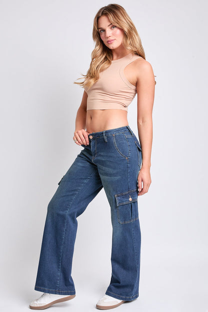 Women's Straight Cargo Skater Jeans in SBT Tinted Midnight Blue view 21 - Women'S Straight Jeans (bottom)