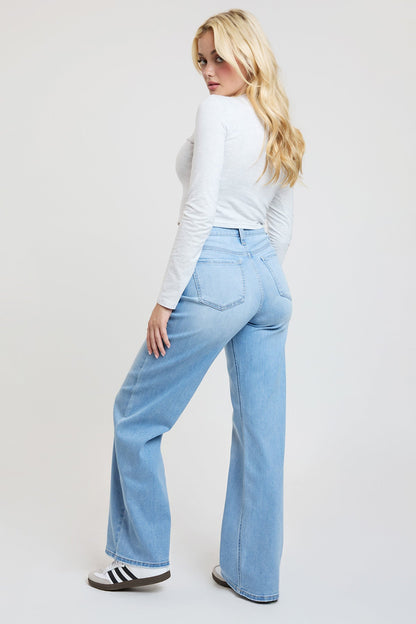 Women's Super Soft High Rise Wide Leg Jeans in L Light Blue view 20 - High-Waisted - Women'S Super Jeans (bottom)