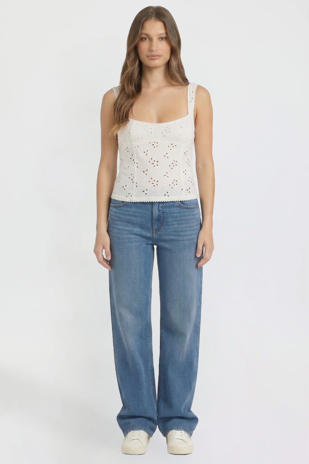 Women's Super Soft High Rise Wide Leg Jeans in M Medium Blue - High-Waisted - Women'S Super Jeans (bottom)