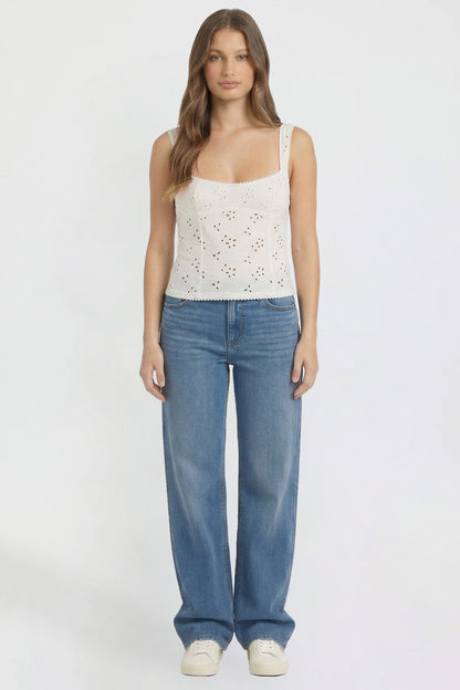 Women's Super Soft High Rise Wide Leg Jeans in M Medium Blue - High-Waisted - Women'S Super Jeans (bottom)