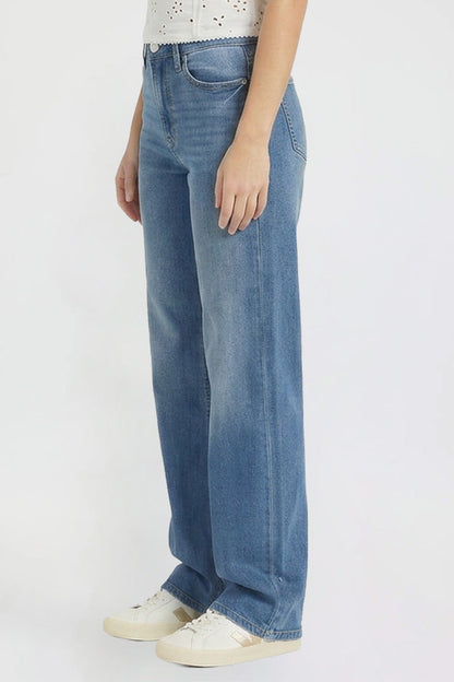 Women's Super Soft High Rise Wide Leg Jeans in M Medium Blue view 3 - High-Waisted - Women'S Super Jeans (bottom)