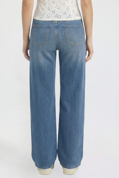 Women's Super Soft High Rise Wide Leg Jeans in M Medium Blue view 4 - High-Waisted - Women'S Super Jeans (bottom)
