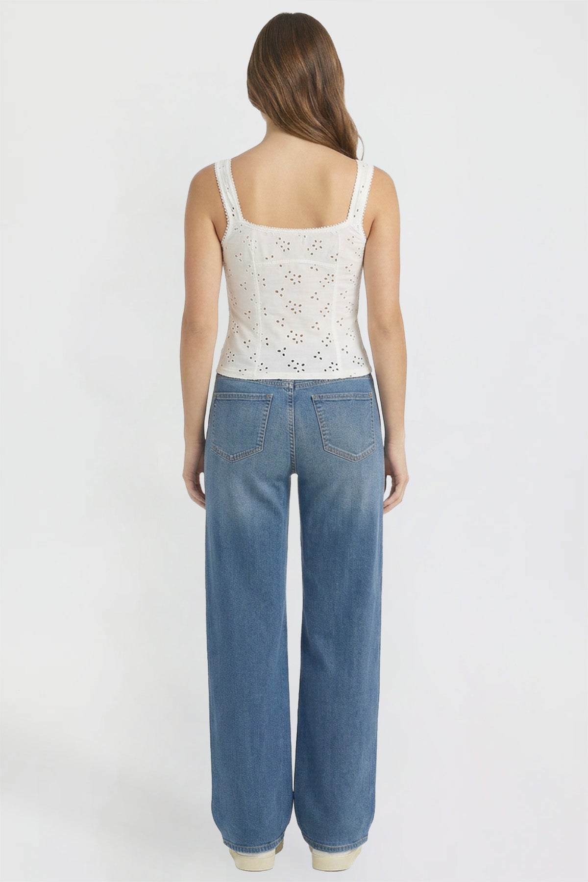 Women's Super Soft High Rise Wide Leg Jeans in M Medium Blue view 5 - High-Waisted - Women'S Super Jeans (bottom)