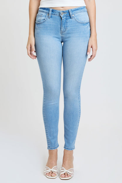 Women's Super Soft Mid Rise Skinny Jeans in L Light Blue view 2 - Women'S Super Jeans (bottom)