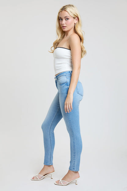 Women's Super Soft Mid Rise Skinny Jeans in L Light Blue view 6 - Women'S Super Jeans (bottom)