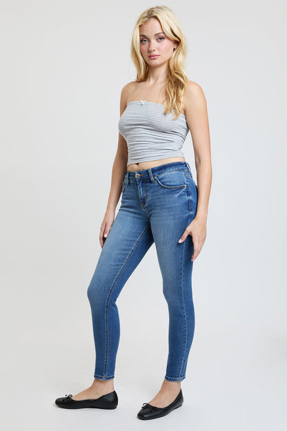 Women's Super Soft Mid Rise Skinny Jeans in M Medium Blue view 14 - Women'S Super Jeans (bottom)
