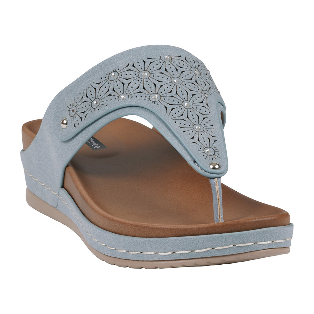 Women's Tani Royal Blue Thong Wedge Sandals Royal Blue (shoe) - womens tan sandals, womens tan sandals  - shop at us.meeeshop