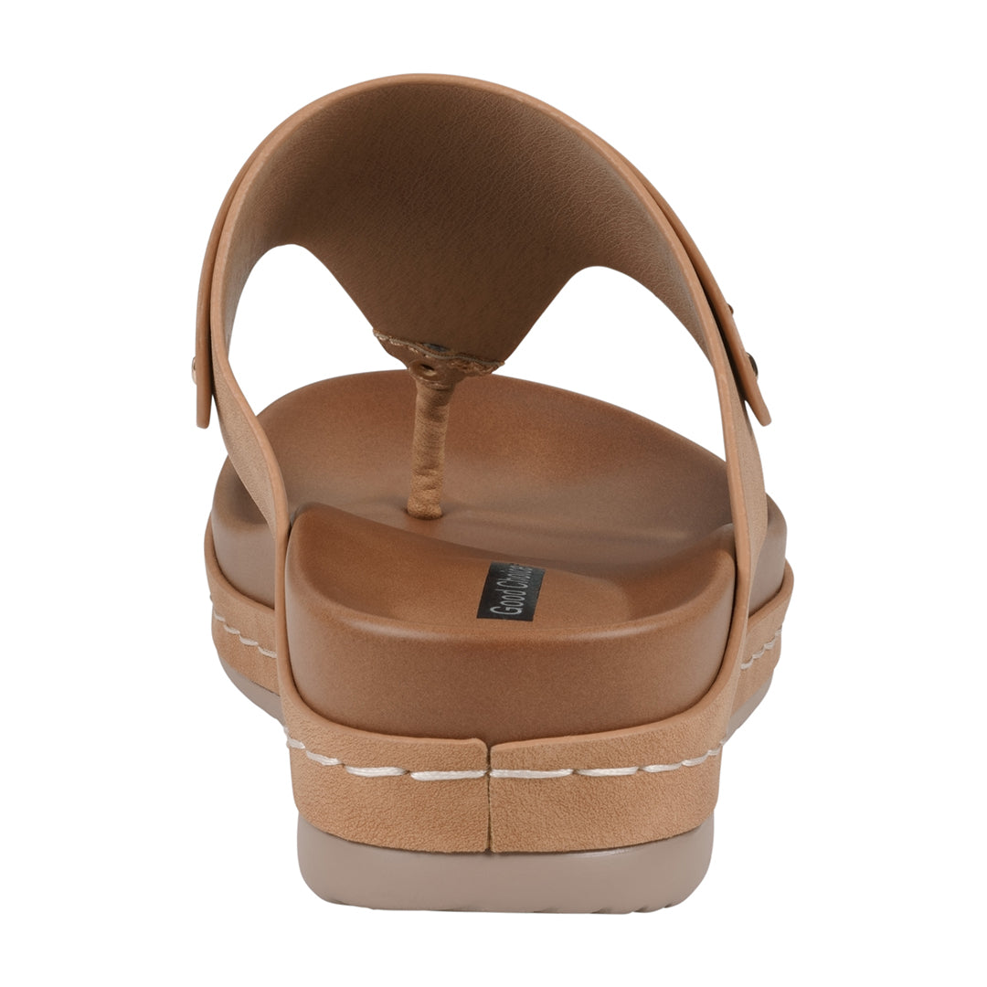 Women's Tani Tan Thong Wedge Sandals Tan view 4 (shoe) - womens tan sandals, womens tan sandals near me - shop at us.meeeshop