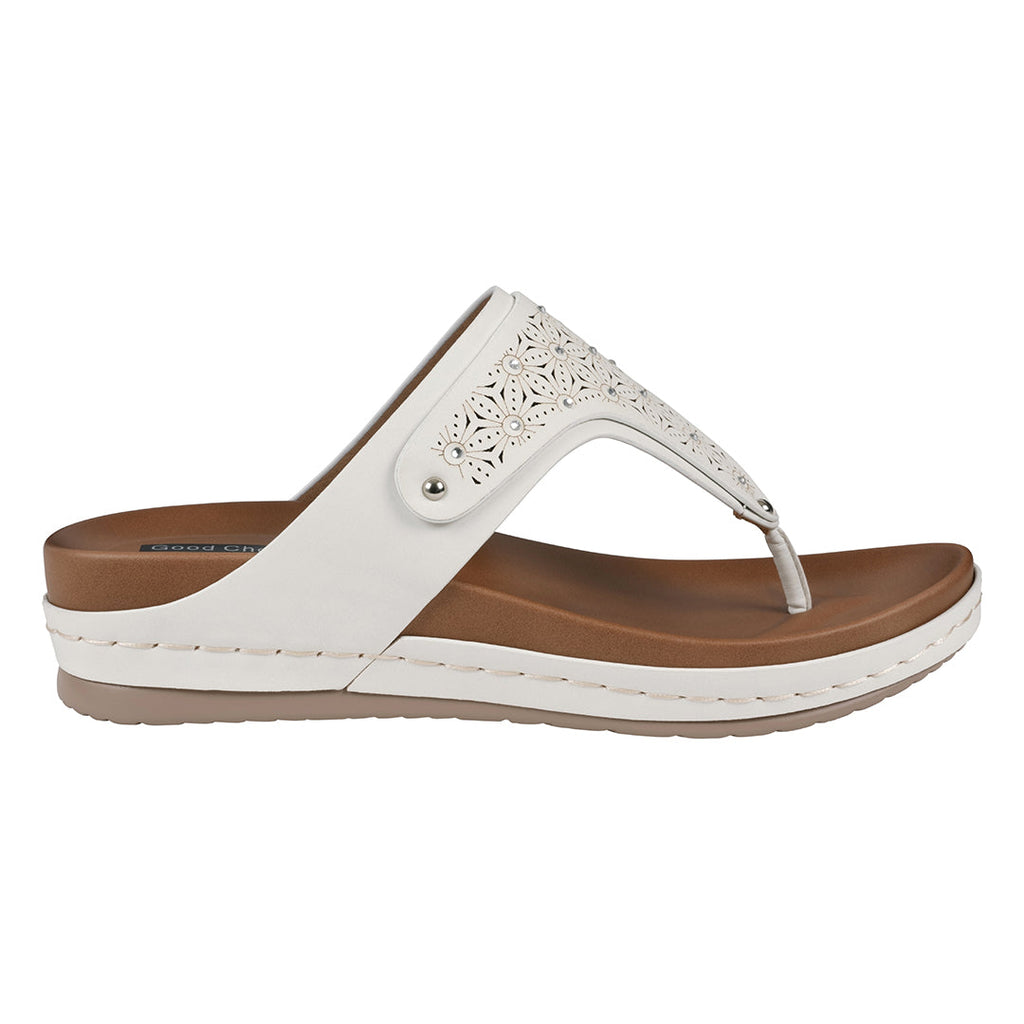 Women's Tani White Thong Wedge Sandals White view 2 (shoe) - womens tan sandals, womens tan sandals nea - shop at us.meeeshop