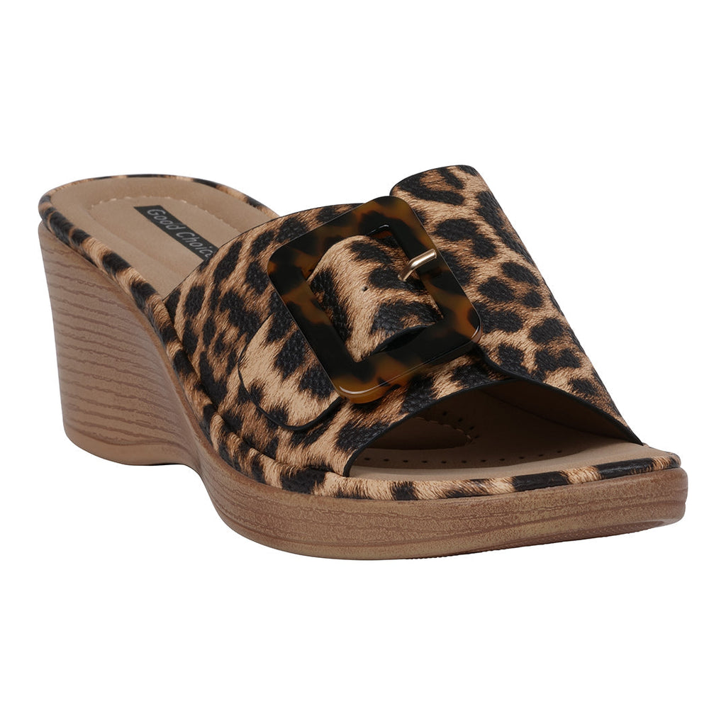 Women's Teri Leopard Wedge Sandals Leopard (shoe) - wedge sandals, leopard wedge sandals - shop at us.meeeshop